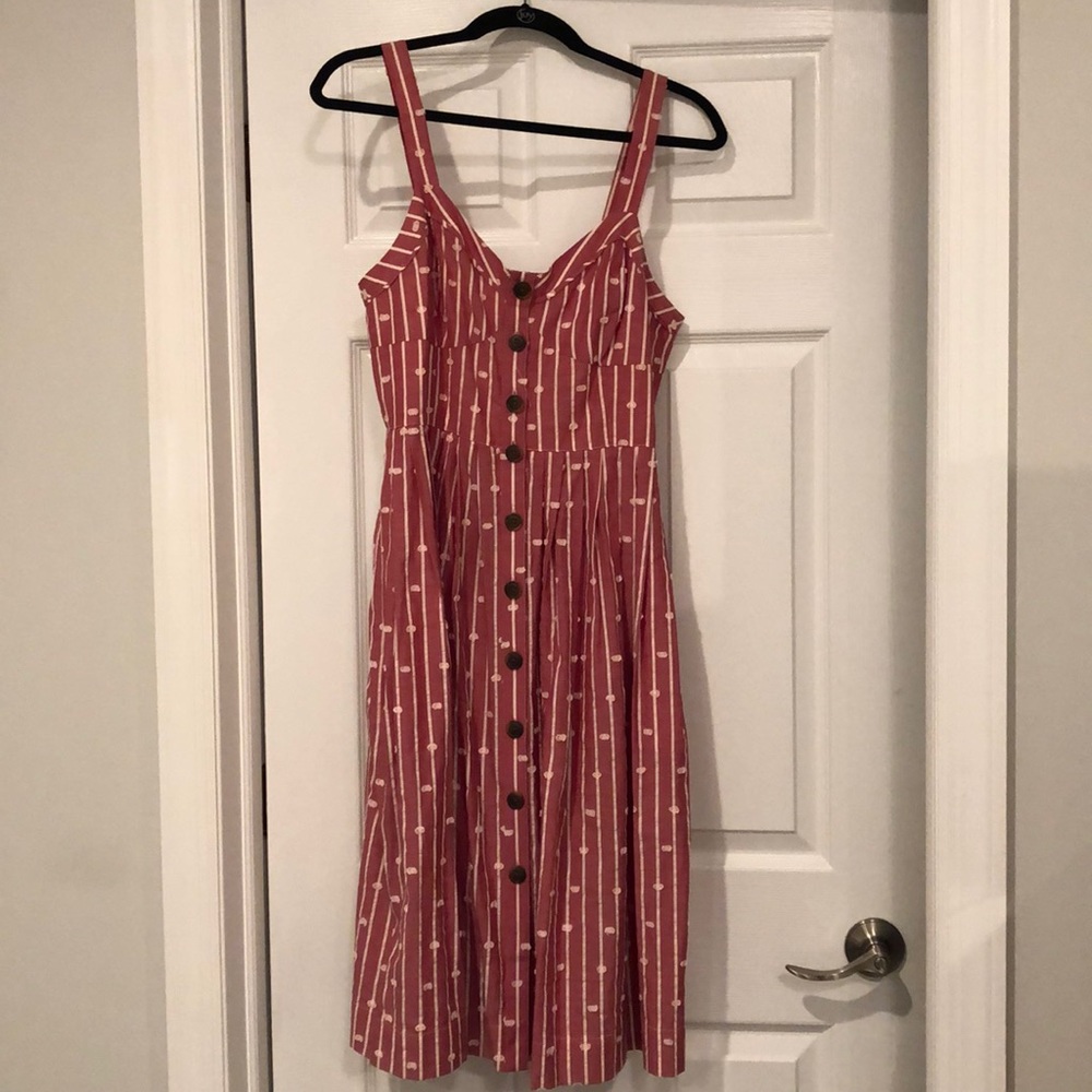Adorable red & white dress. Anthropologie. Sz 10